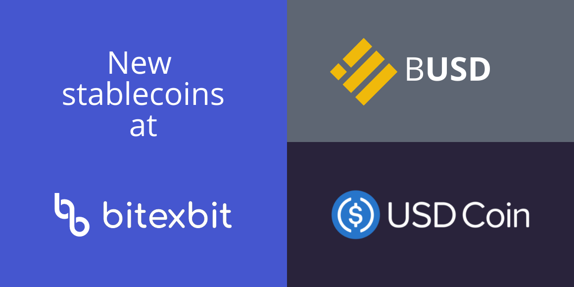 Listing of new stablecoins on bitexbit